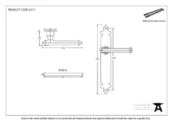 Set From The Anvil Beeswax Tudor Lever Latch Furniture | 33171 -Home Door & Window Hardware Store 33171.jpg.mst
