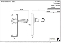 Set From The Anvil Aged Bronze Hinton Lever Latch Furniture | 45329 -Home Door & Window Hardware Store 45329 drawing.jpg.mst
