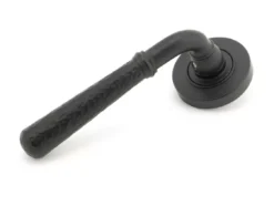 Set Matt Black Hammered Newbury Lever On Plain Rose | 45651