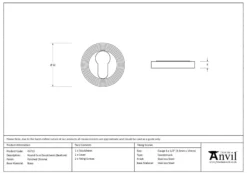 From The Anvil Polished Chrome Beehive Rose Euro Escutcheon | 45713 -Home Door & Window Hardware Store 45713 tech.png.mst
