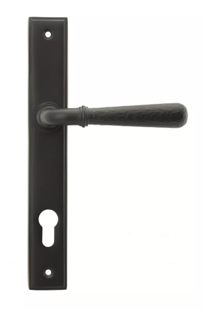 Set From The Anvil Aged Bronze Hammered Newbury Espagnolette Lever | 45773 1 Set From The Anvil Aged Bronze Hammered Newbury Espagnolette Lever | 45773