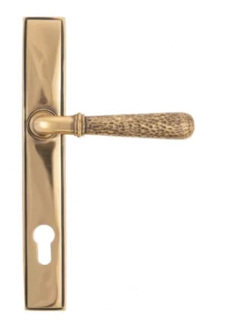 Set From The Anvil Polished Bronze Hammered Newbury Espagnolette Lever | 45774 15 Set From The Anvil Polished Bronze Hammered Newbury Espagnolette Lever | 45774 -Home Door & Window Hardware Store 45774 2 1.png.mst