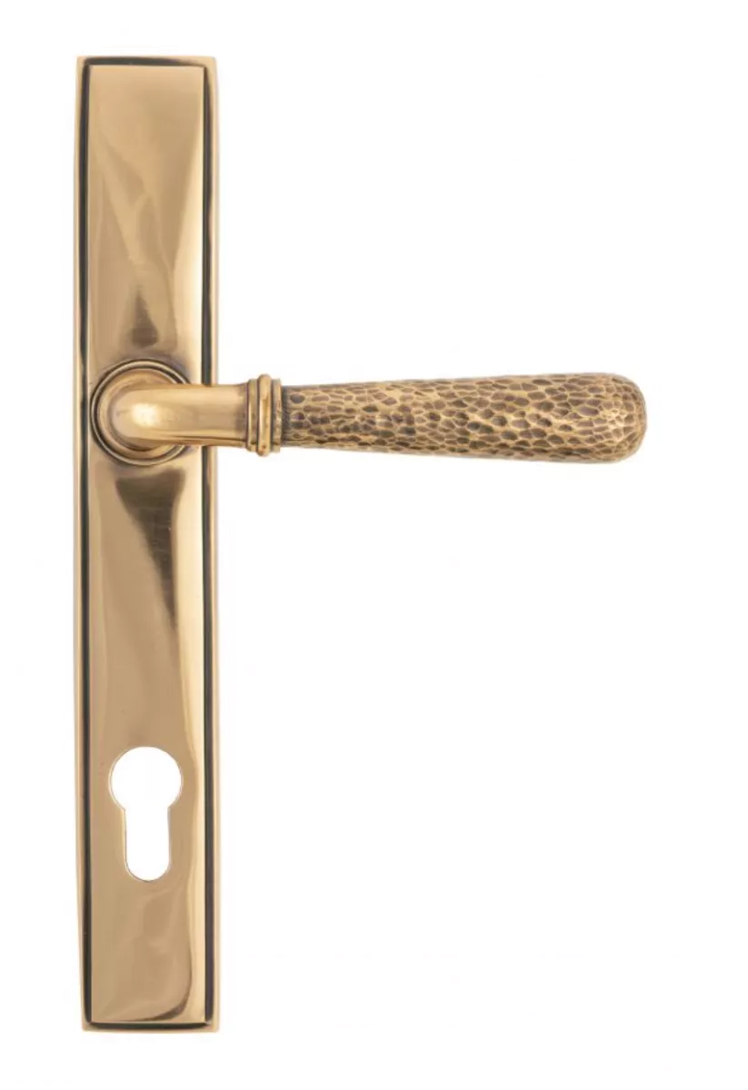 Set From The Anvil Polished Bronze Hammered Newbury Espagnolette Lever | 45774 8 Set From The Anvil Polished Bronze Hammered Newbury Espagnolette Lever | 45774 - Image 8
