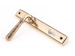 Set From The Anvil Polished Bronze Hammered Newbury Espagnolette Lever | 45774