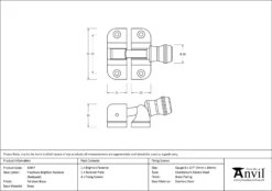 From The Anvil Polished Brass Prestbury Brighton Fastener | 45947 -Home Door & Window Hardware Store 45947 drawing.jpg.mst