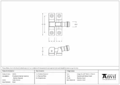 Satin Chrome Prestbury Brighton Fastener - Narrow (Square) | 45971