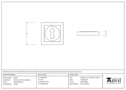 From The Polished Bronze Square Rose Standard Escutcheon | 46120 -Home Door & Window Hardware Store 46120 tech.png.mst