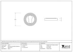 From The Anvil Aged Bronze Beehive Rose Euro Escutcheon | 46123 -Home Door & Window Hardware Store 46123 tech.png.mst