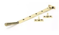 Anvil (10"") Aged Brass Hammered Newbury Casement Window Stay | 46145