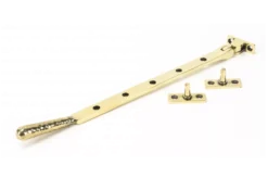 Anvil (12"") Aged Brass Hammered Newbury Casement Window Stay | 46146