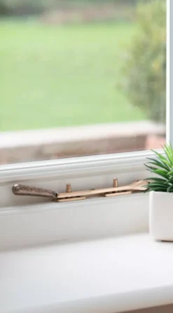 Anvil (8"") Polished Bronze Hammered Newbury Casement Window Stay | 46156 -Home Door & Window Hardware Store 46156f.png.mst