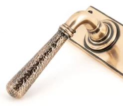 Set From The Anvil Polished Bronze Hammered Newbury Bathroom Lever | 46227 7 Set From The Anvil Polished Bronze Hammered Newbury Bathroom Lever | 46227 -Home Door & Window Hardware Store 46227 3 1.png.mst