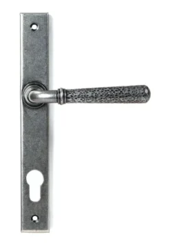 Set Pewter Hammered Newbury Slimline Espag. Lock Set | 46389