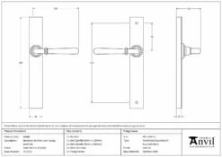Set Anvil Satin Marine 316 SS Newbury Lever Espag Latch | 46406 -Home Door & Window Hardware Store 46406 drawing s.jpg.mst
