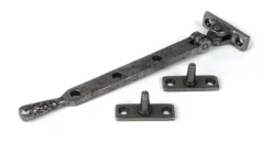 Pewter 8" Hammered Newbury Stay | 46477 -Home Door & Window Hardware Store 46477 main s.jpg.mst