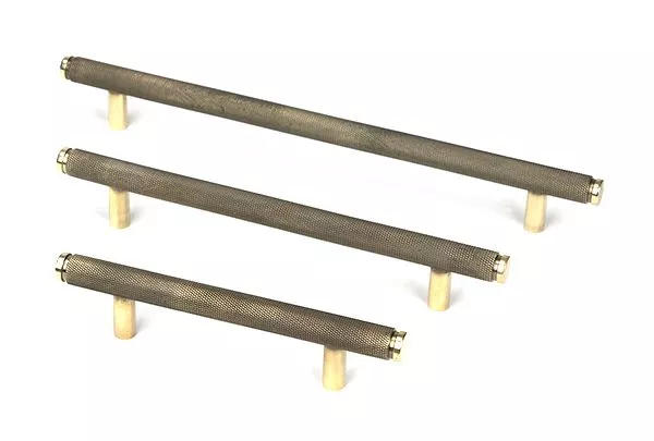 Aged Brass 156mm Full Knurled Brompton Small Pull Handle | 46894 5 Aged Brass 156mm Full Knurled Brompton Small Pull Handle | 46894 - Image 5
