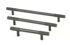 Matt Black 284mm Half Knurled Brompton Large Pull Handle | 46944 -Home Door & Window Hardware Store 46944 4 s.jpg.mst