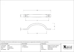 From The Anvil Polished Chrome Slim Sash Pull | 46955 -Home Door & Window Hardware Store 46955 drawing.jpg.mst