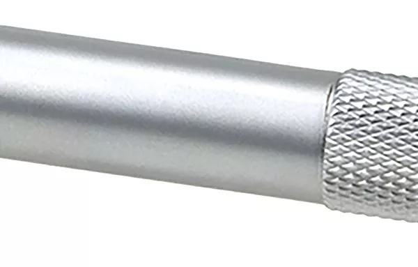 Satin Chrome 284mm Half Knurled Brompton Large Pull Handle | 47155 3 Satin Chrome 284mm Half Knurled Brompton Large Pull Handle | 47155 - Image 3