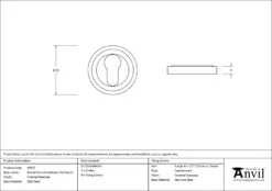 From The Anvil Black Euro Round Art Deco Rose Escutcheon | 45720 -Home Door & Window Hardware Store 49541 drawing 1 1.jpg.mst