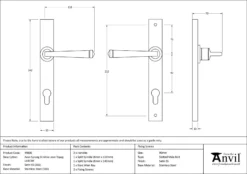 Satin SS (316) Avon Slimline Lever Espagnolette Furniture | 49800 -Home Door & Window Hardware Store 49800 drawing.jpg.mst