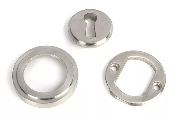 Satin SS (316) Round Standard Keyhole Escutcheon (Art Deco) | 49865 3 Satin SS (316) Round Standard Keyhole Escutcheon (Art Deco) | 49865 - Image 3