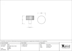 Anvil Matt Black Judd 32mm Cabinet Knob (No Rose) | 50428 -Home Door & Window Hardware Store 50428 drawing.jpg.mst