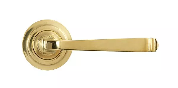 Set Polished Brass Avon Lever On Art Deco Rose | 50598 - 50599 2 Set Polished Brass Avon Lever On Art Deco Rose | 50598 - 50599 - Image 2