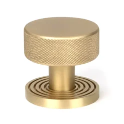 Satin Brass Brompton Mortice/Rim Knob Set (Beehive) | 50910 -Home Door & Window Hardware Store 50910 1 l.jpg.mst