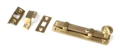 Satin Brass 4" Universal Bolt | 50917 -Home Door & Window Hardware Store 50917 main s.jpg.mst
