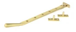 Satin Brass 12" Newbury Stay | 50928 -Home Door & Window Hardware Store 50928 main s.jpg.mst