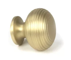 Satin Brass Beehive Cabinet Knob 40mm | 50932
