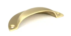 Satin Brass 4" Plain Drawer Pull | 50950