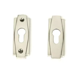 Set Polished Nickel Art Deco Euro Escutcheon | 51199 -Home Door & Window Hardware Store 51199 2 s.jpg.mst