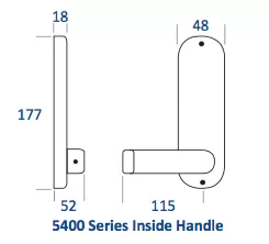 Borg 5404 Digital Lock & Flat Bar Handle With Escape Lockcase & Optional Finishes 4 Borg 5404 Digital Lock & Flat Bar Handle With Escape Lockcase & Optional Finishes - Image 4