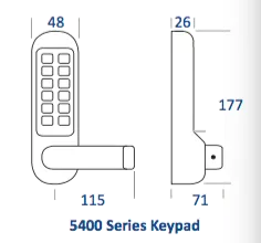 Borg 5404 Digital Lock & Flat Bar Handle With Escape Lockcase & Optional Finishes 3 Borg 5404 Digital Lock & Flat Bar Handle With Escape Lockcase & Optional Finishes - Image 3