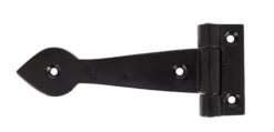 Pair From The Anvil Black Smooth 6" (150mm) Cast T Hinge | 83624