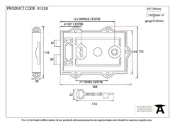 From The Anvil Aged Brass Davenport Rim Lock | 91528 -Home Door & Window Hardware Store 91528 drawing.jpg.mst