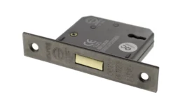 Distressed Silver 3" 3 Lever Key Mortice Deadlock | ALKDEAD3LK3DS