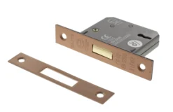 Urban Satin Copper 3" 3 Lever Key Mortice Deadlock | ALKDEAD3LK3USC