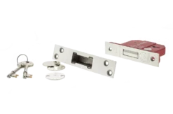 Satin Chrome 63mm (2.5") British Standard 5 Lever Mortice Deadlock | ALKDEAD5LK25SC