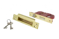 Polished Brass 63mm (2.5") British Standard 5 Lever Key Sashlock | ALKSASH5LK25PB