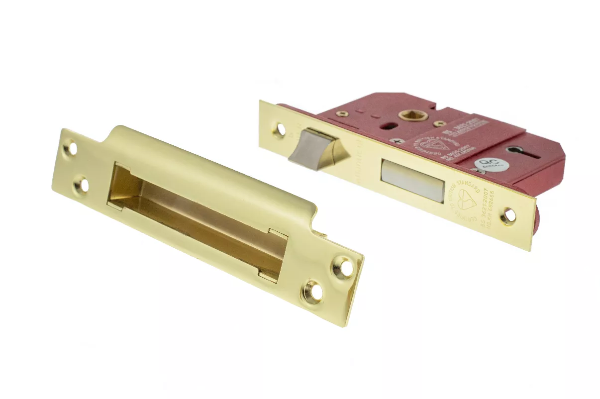 Polished Brass 63mm (2.5") British Standard 5 Lever Key Sashlock | ALKSASH5LK25PB 2 Polished Brass 63mm (2.5") British Standard 5 Lever Key Sashlock | ALKSASH5LK25PB - Image 2