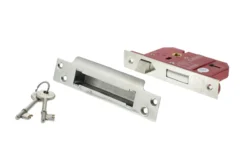 Polished Chrome 63mm (2.5") British Standard 5 Lever Key Sashlock | ALKSASH5LK25PC