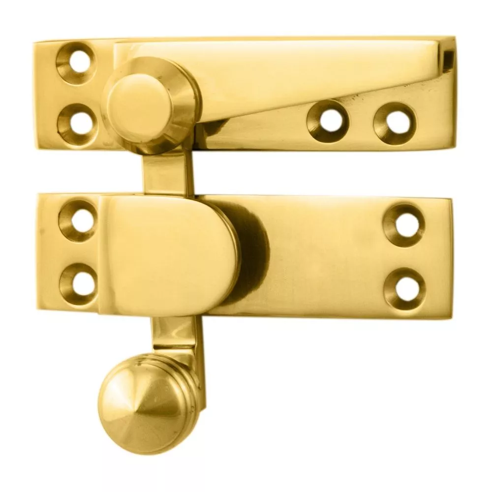 Polished Brass Architectural Quadrant Sash Window Fastener | AQ39PB 2 Polished Brass Architectural Quadrant Sash Window Fastener | AQ39PB - Image 2