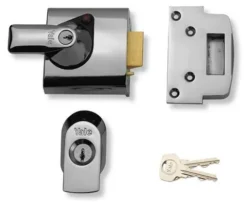 Yale BS2 40mm Chrome Auto Deadlocking Night Latch