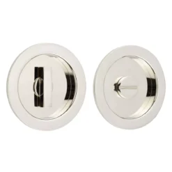 Burlington 65x12mm Polished Nickel Round Concealed Turn And Release | BUR216PN