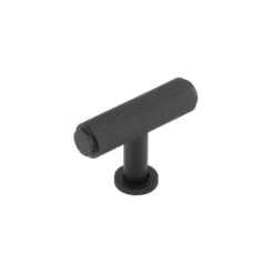 Burlington Matt Black Piccadilly Knurled Cupboard Knob | BUR401MB
