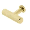 Burlington Satin Brass Piccadilly Knurled Cupboard Knob | BUR401SB