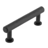 Burlington 96mm Matt Black Knurled Cabinet Pull Handle | BUR410MB